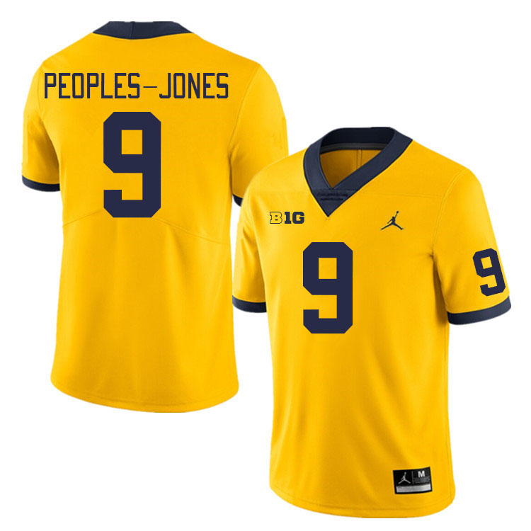 Michigan Wolverines #9 Donovan Peoples-Jones College Football Jerseys Stitched Sale-Maize